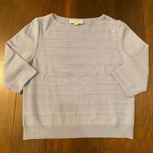 St John Collection by Marie Gray Womens Medium Sweater Blue Knit